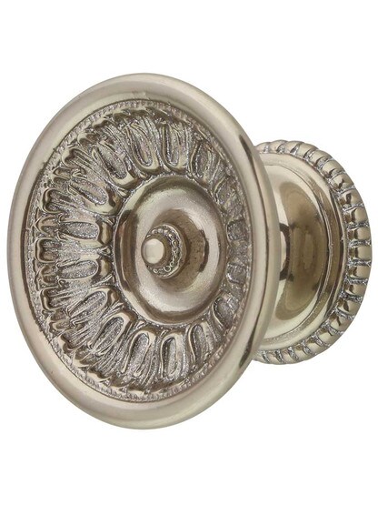 Chalice Large Cabinet Knob - 2 1/8 inch Diameter in White Brass.